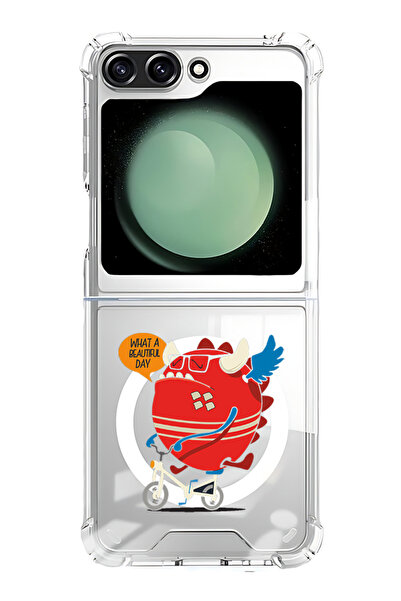 Theodor غلاف لهاتف Samsung Galaxy Z Flip 5 متوافق مع MagSafe، جراب مقاوم للصد...