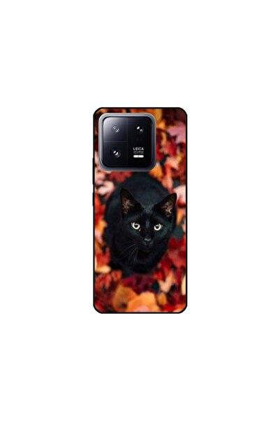 Atlas Εξατομικευμένη θήκη και μεμβράνη σιλικόνης για Xiaomi 13 Pro, Black Cat...