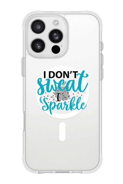 Theodor جراب Magsafe لهاتف iPhone 16 Pro، غطاء حماية مقاوم للصدمات لهاتف iPhone - أنا لا أتعرق، أنا أتألق