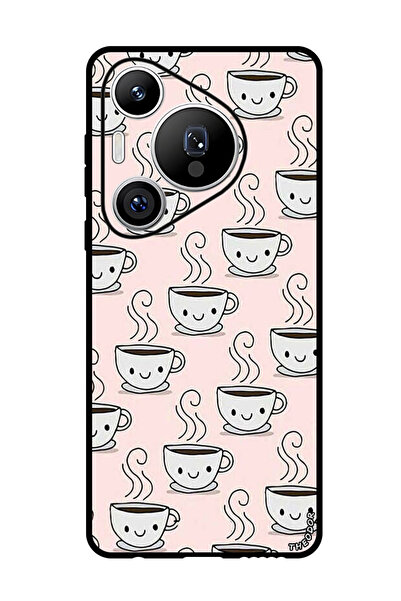 Theodor جراب واقٍ مضاد للخدش والصدمات لهاتف هواوي بيورا 70 برو بلس، لون القهوة الوردي