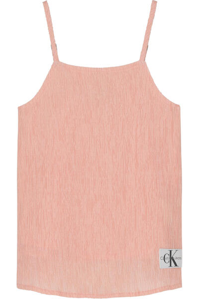Calvin Klein CRINKLE STRAP TOP Kadın Pembe T-Shirt