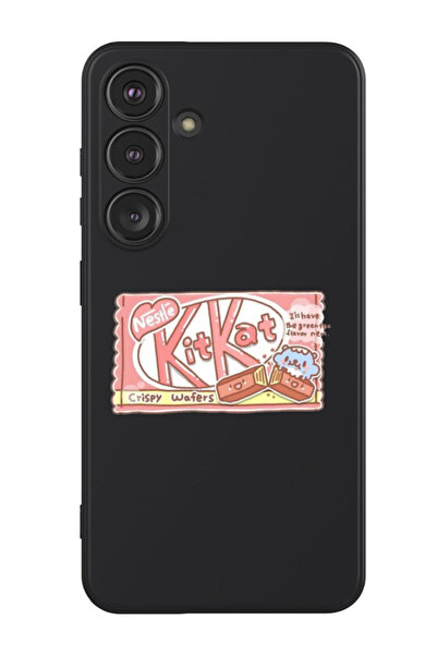 Theodor غطاء حماية من السيليكون السائل المقاوم للصدمات لهاتف سامسونج جالاكسي S24 (أسود) - كيت كات