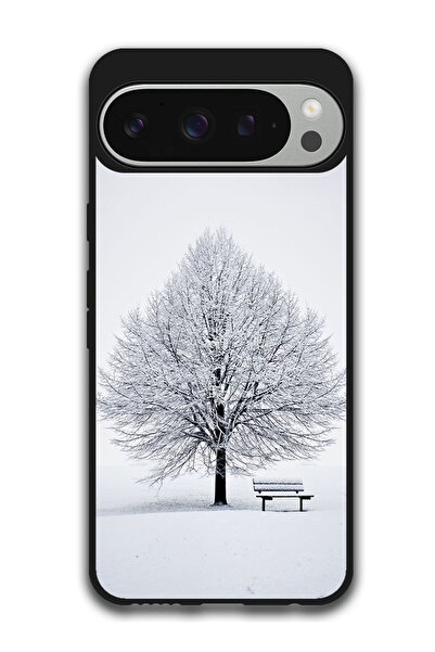 Theodor جراب واقٍ مضاد للخدش والصدمات لهاتف Google Pixel 9 Pro bench_snow_winter