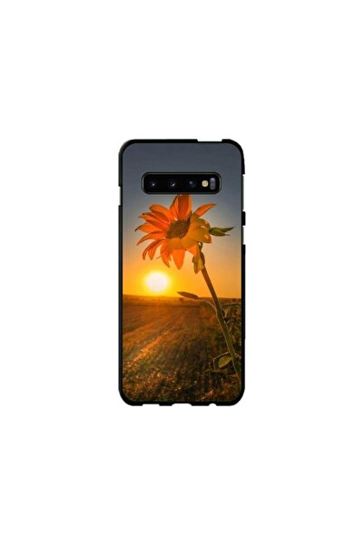Atlas Husa personalizata si Folie de Silicon Samsung Galaxy S10, Sunflower #2...
