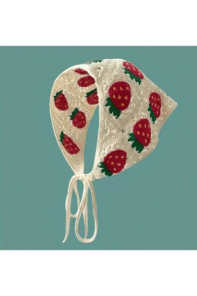 STEELVA Ladybug and Flower Patterned Triangle Knitted Hair Band