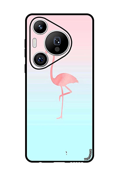 Theodor جراب واقٍ مضاد للخدش والصدمات لهاتف هواوي بيورا 70 برو بلس، لون وردي فلامنغو