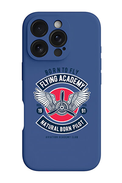 Theodor iPhone 16 Pro Max Blue Protective Liquid Silicone Shockproof Case - F...
