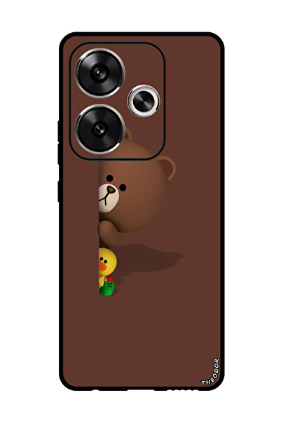 Theodor جراب واقٍ مضاد للخدش والصدمات لهاتف Xiaomi Redmi Turbo 3 بتصميم الدب ...