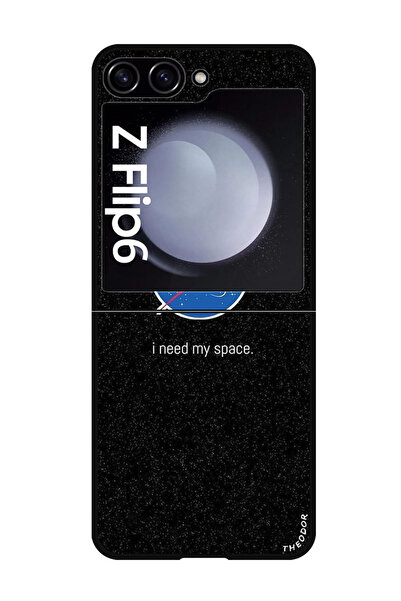 Theodor جراب حماية لهاتف Samsung Galaxy Z Flip 6، ناسا أحتاج إلى مساحتي