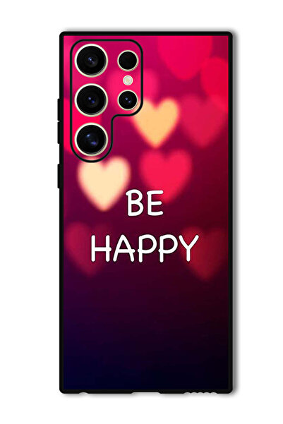 Theodor جراب واقٍ مضاد للخدش والصدمات لهاتف Samsung Galaxy S24 Ultra كن سعيدًا