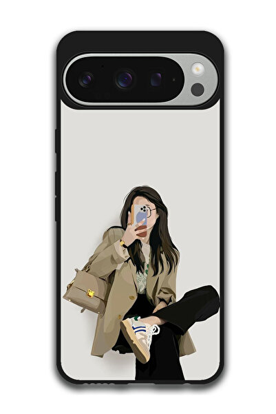 Theodor جراب واقٍ مضاد للخدش والصدمات لهاتف Google Pixel 9 Pro XL فتاة تلتقط ...