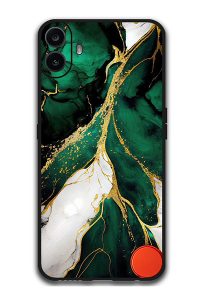 Theodor جراب واقٍ مضاد للخدش والصدمات لهاتف CMF Phone 1 بلون الرخام الأخضر