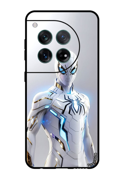 Theodor جراب واقٍ مضاد للخدش والصدمات لهاتف OnePlus 12 أبيض سبايدر مان