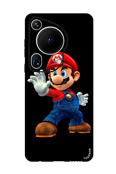 Theodor جراب واقٍ مضاد للخدش والصدمات لهاتف هواوي بيورا 70 ألترا سوبر ماريو