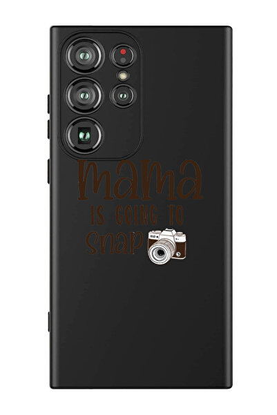 Theodor غطاء حماية سيليكون سائل لهاتف سامسونج جالاكسي S24 ألترا (أسود) - ماما...