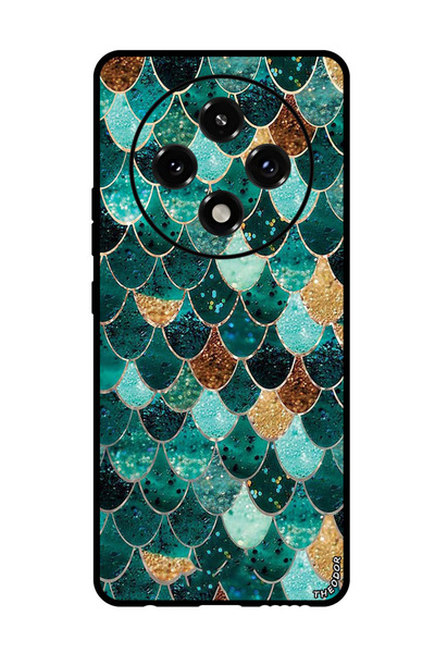 Theodor جراب واقٍ مضاد للخدش والصدمات لهاتف Oppo A3 Pro بنمط خياشيم السمك