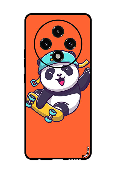 Theodor جراب واقٍ مضاد للخدش والصدمات لهاتف Oppo A3 Pro بتصميم باندا للتزلج