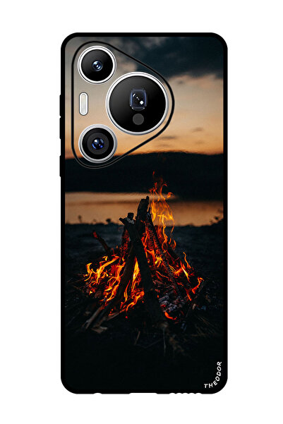 Theodor جراب واقٍ مضاد للخدش والصدمات لهاتف هواوي بورا 70 bonfire_fire_flame