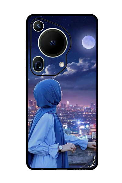 Theodor جراب واقٍ مضاد للخدش والصدمات لهاتف هواوي بيورا 70 ألترا، فتاة محجبة ...