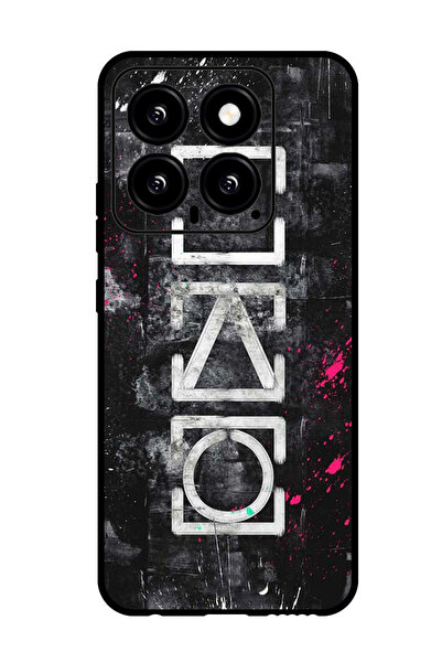 Theodor جراب واقٍ مضاد للخدش والصدمات لهاتف Xiaomi 14 رموز الحبار