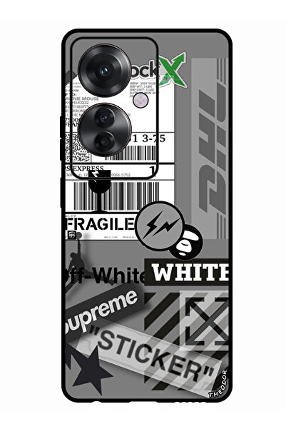 Theodor جراب واقٍ مضاد للخدش والصدمات لهاتف Oppo Reno 11F، ورق جدران HypeBeast