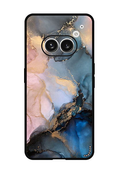 Theodor جراب واقٍ مضاد للخدش والصدمات لهاتف Nothing Phone (2a) رخام ملون (2)