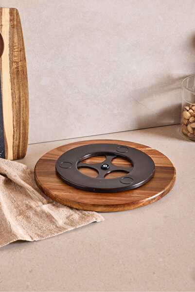 Perotti Acacia Rotating Presentation Plate 25 cm