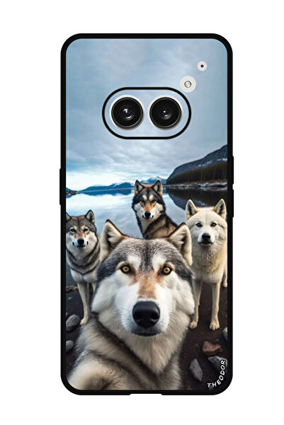 Theodor جراب واقٍ مضاد للخدش والصدمات لهاتف Nothing Phone (2a) Wolf Selfie
