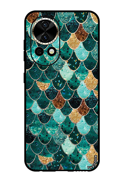 Theodor جراب واقٍ مضاد للخدش والصدمات لهاتف هواوي نوفا 12 برو بنمط خياشيم السمك