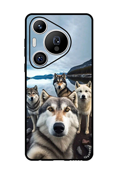 Theodor جراب واقٍ مضاد للخدش والصدمات لهاتف هواوي بيورا 70 وولف سيلفي