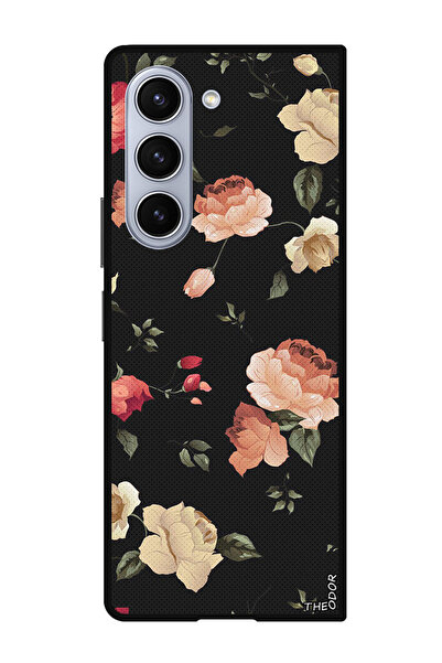 Theodor جراب واقٍ مضاد للخدش والصدمات لهاتف Samsung Galaxy Z Fold 6، لون لوتس ملون