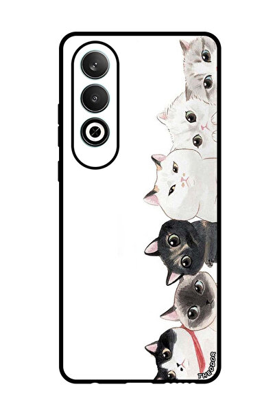 Theodor جراب واقٍ مضاد للخدش والصدمات لهاتف OnePlus Nord CE 4 قطط لطيفة