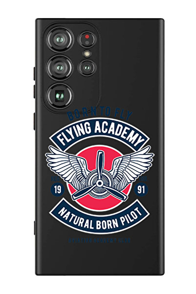 Theodor غطاء حماية سائل من السيليكون المقاوم للصدمات لهاتف سامسونج جالاكسي S24 ألترا (أسود) - فلاينج كارديو