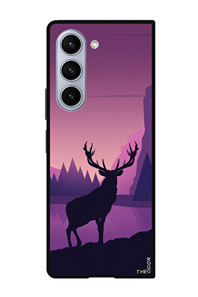 Theodor غطاء حماية مضاد للخدش والصدمات لهاتف سامسونج جالاكسي زد فولد 6 deer_art_vector