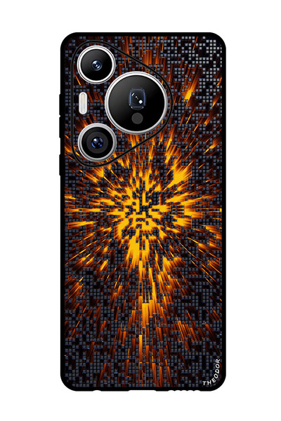 Theodor جراب حماية لهاتف هواوي بيورا 70 برو بلس squares_structure_glow