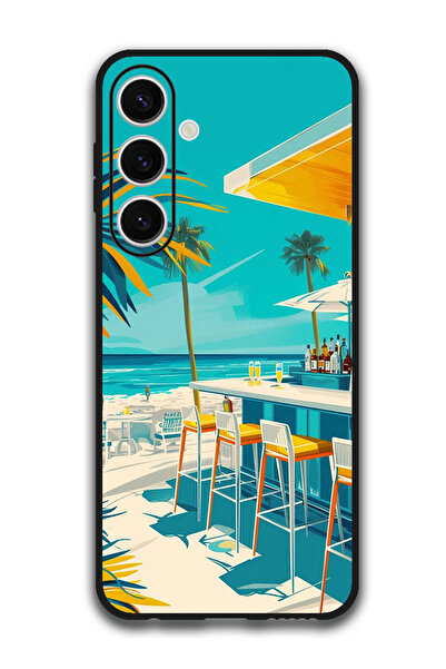 Theodor جراب حماية لهاتف Samsung Galaxy S24 FE، رسم لبار على الشاطئ