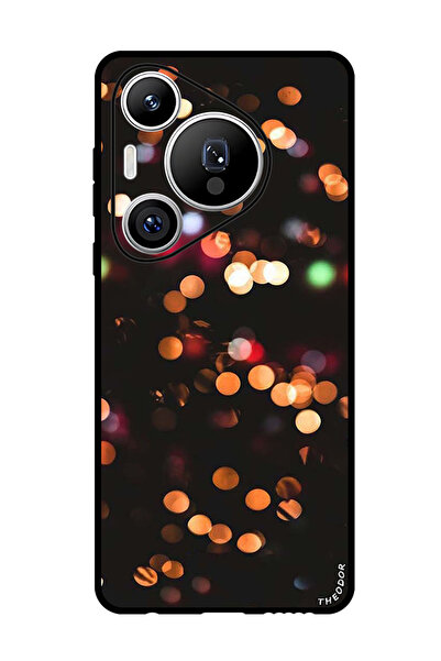 Theodor جراب واقٍ مضاد للخدش والصدمات لهاتف هواوي بيورا 70 برو بلس، أضواء ملونة