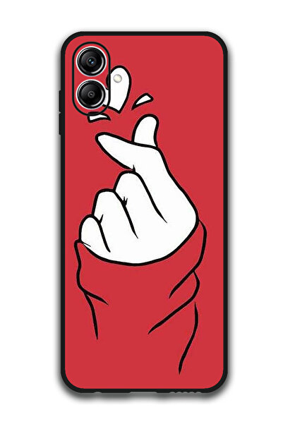 Theodor جراب واقٍ مضاد للخدش والصدمات لهاتف سامسونج جالاكسي A06 سناب لوف أحمر