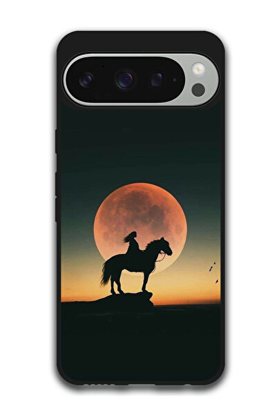 Theodor جراب حماية لهاتف Google Pixel 9 Pro XL - غروب الشمس المهيب للحصان