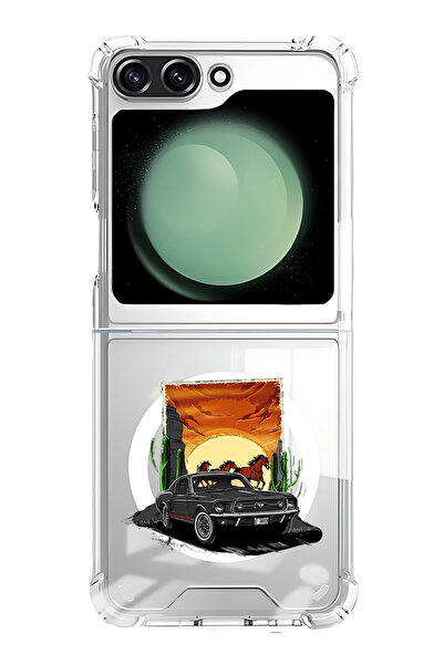 Theodor غلاف لهاتف Samsung Galaxy Z Flip 5 متوافق مع MagSafe، غطاء ممتص للصدم...