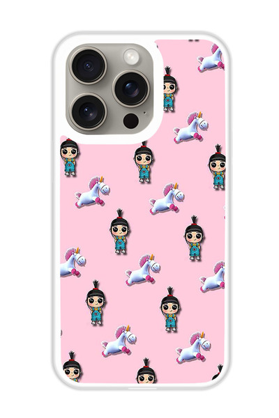 Theodor غطاء حماية لهاتف أبل آيفون 15 برو (كارتون) (مصد أبيض)