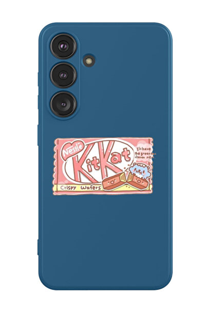 Theodor غطاء حماية سائل من السيليكون المقاوم للصدمات لهاتف سامسونج جالاكسي S24 بلس (أزرق) - كيت كات