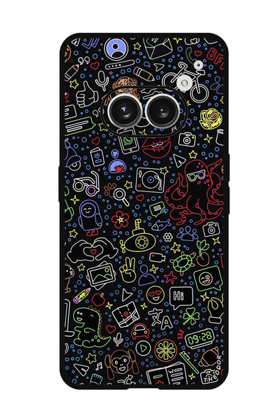 Theodor جراب واقٍ مضاد للخدش والصدمات لهاتف Nothing Phone (2a) أشياء عشوائية