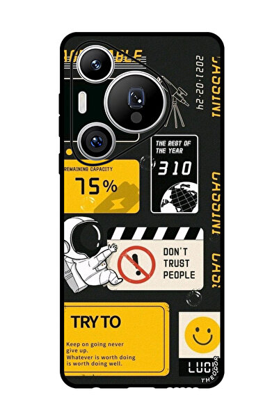 Theodor جراب واقٍ مضاد للخدش والصدمات لهاتف هواوي بيورا 70، لا تثق بالناس