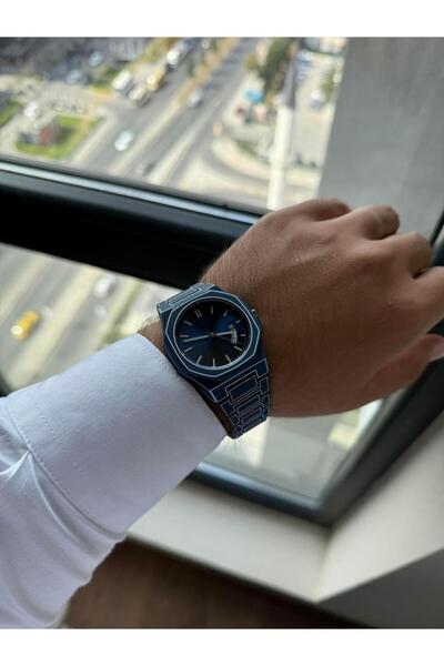 RoseandRoses Mirzen Silicone Men's Wristwatch Navy Blue