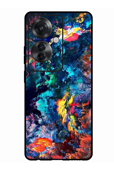 Theodor جراب واقٍ مضاد للخدش والصدمات لهاتف Oppo F25 Pro بلون مائي