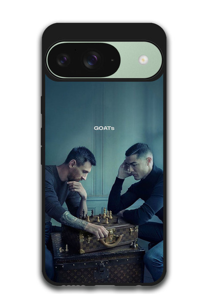 Theodor جراب واقٍ مضاد للخدش والصدمات لهاتف Google Pixel 9، تصميم شطرنج ميسي ...