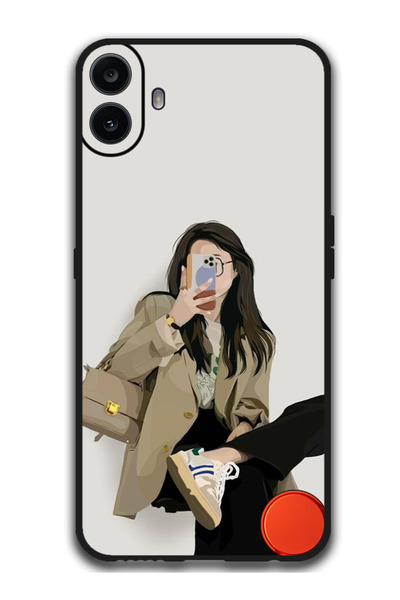 Theodor جراب واقٍ مضاد للخدش والصدمات لهاتف CMF 1 فتاة تلتقط صورة شخصية