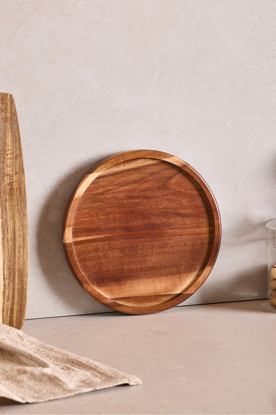 Perotti Acacia Rotating Presentation Plate 20 cm