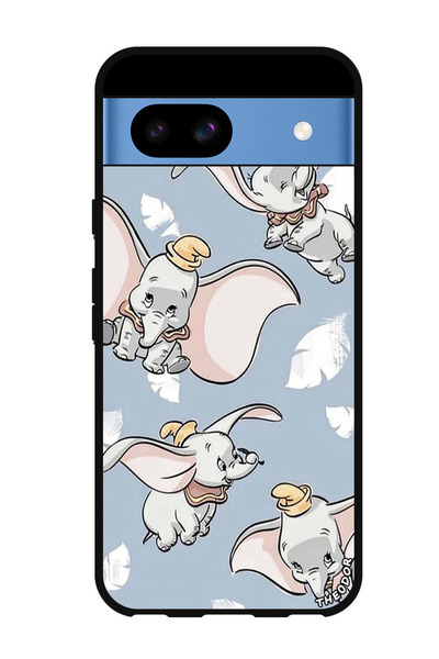 Theodor جراب واقٍ مضاد للخدش والصدمات لهاتف Google Pixel 8a بتصميم فيل صغير طائر